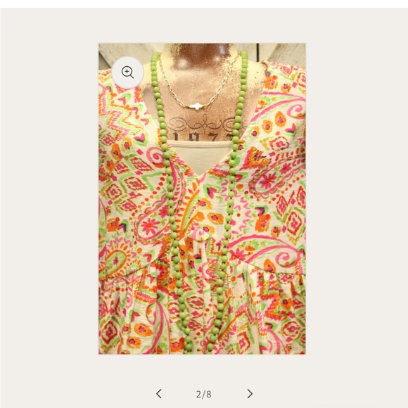 Colorful Paisley Ruffle Dress - Picture 7 of 8